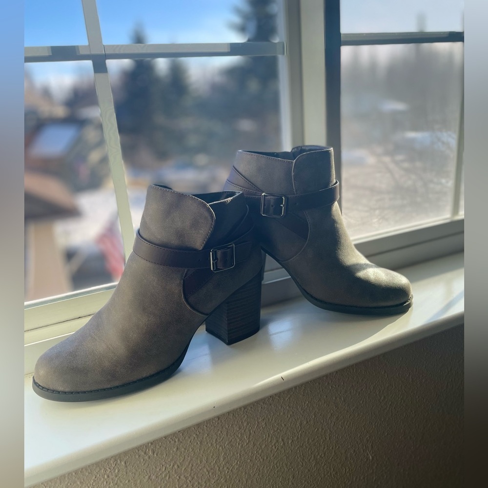 Taupe Rough Cut Boots